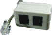 Atech Splitter : ATF085A W/O CABLE - Compact size of ADSL CPE POTS splitter, W/H three RJ11 jack & one RJ11 external cable 